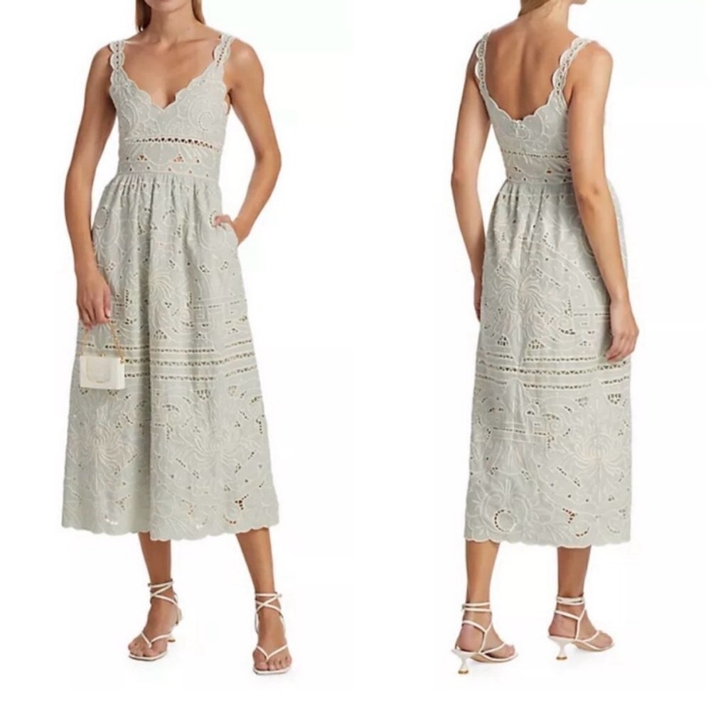 SEA New York Blaire Eyelet Sleeveless Midi Dress - Sold out